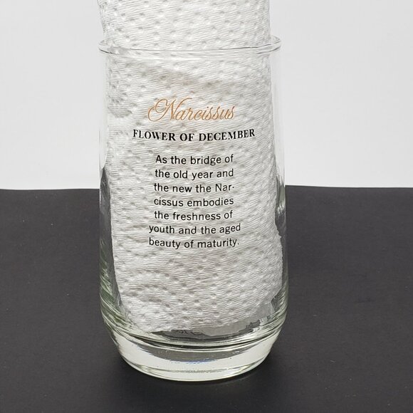 Brockway Glass Tumbler Flower of December Narcissus 10 oz. 4 3/4 in. Tall - Picture 2 of 7